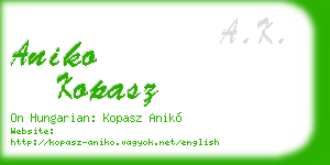 aniko kopasz business card