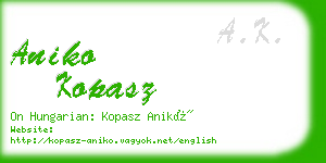 aniko kopasz business card